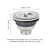 Bathtub Drain Stopper Strainer Stainless Steel Large Size Hair Catcher Drain Strainer Set With Tube