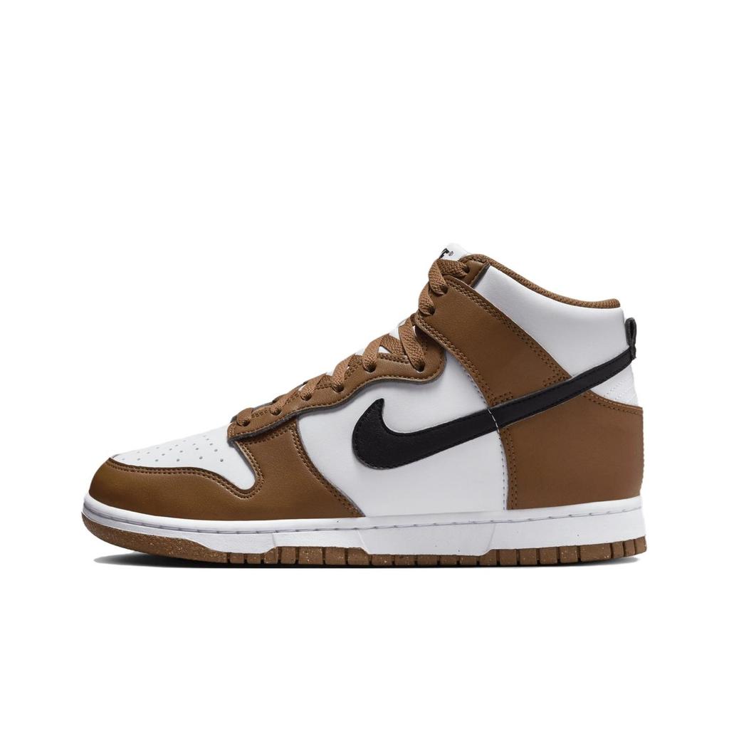 Nike Dunk High Next Nature Light British Tan Damesneakers Brun Hvit Svart FV5960-200