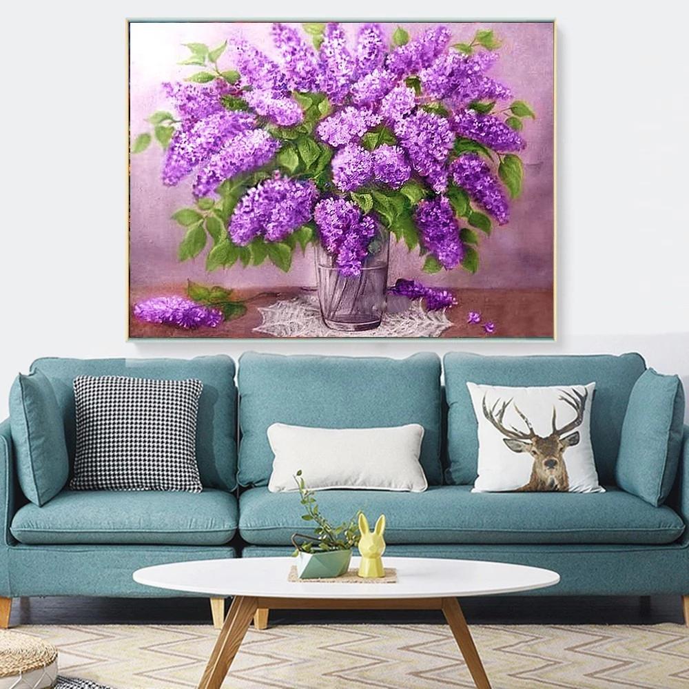 HUACAN Diamond Mosaic Flower 5D Diamond Painting Full Square Diamond Embroidery Sale Picture Rhinestone Home Decor Drop Ship