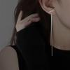 Simple Cross Long Chain Tassel Drop Earrings For Women Dangle Earring  Color Piercing Line Trendy Ear Jewelry