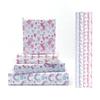 300x43cm Wrapping Paper Roll Pink Blue Gradient Color Bowknot Rainbow for Kids Birthday Wedding Baby Shower Decor Gifts