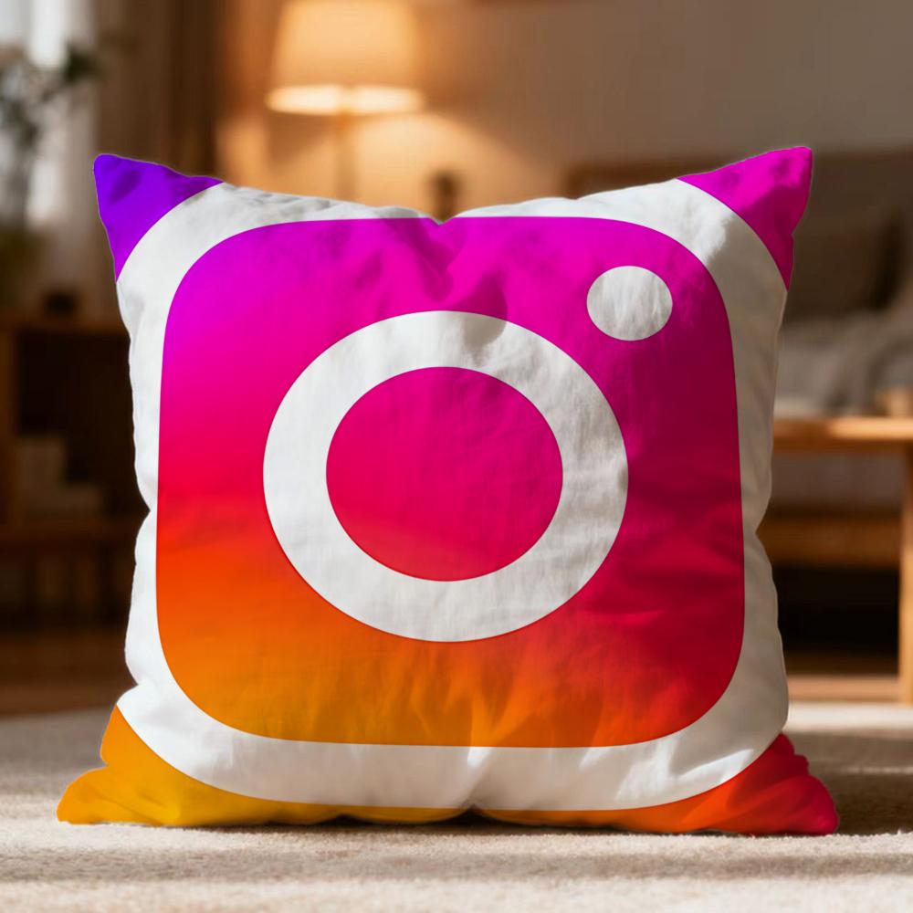 Hot I-IInstagram Cushion Cover Soft Washable Pillow Case Multi-Scene for Couch Bed Travel Office Use