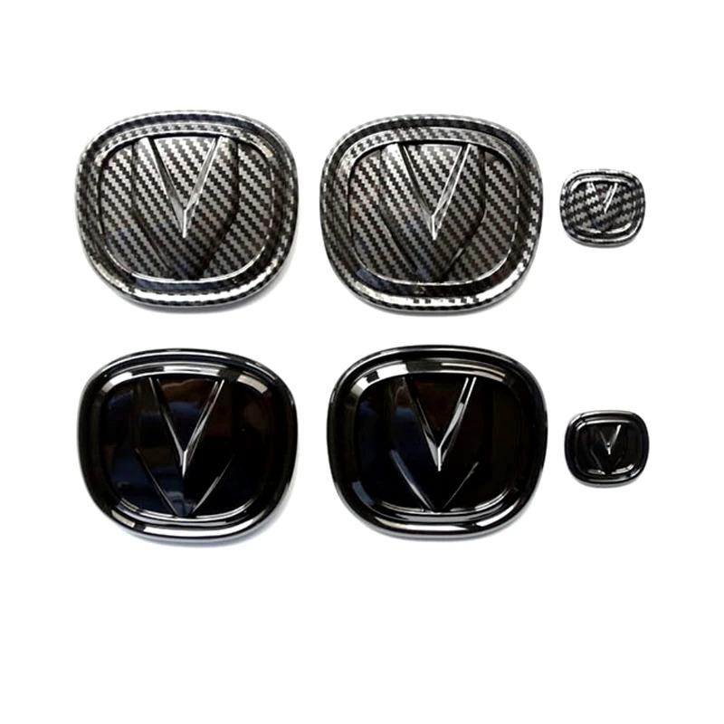 For Changan UNIV UNI-V 2023-2024 Car Steering Wheel Logo Front Rear Logo Car Wheel Logo Sticker Decor Cover Trim Accessories