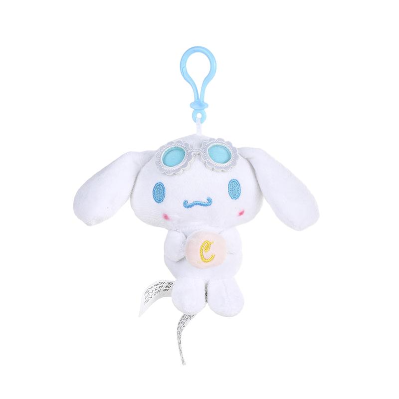 Sanrio Hello Kitty Kuromi Melody Pachacoo Cinnamoroll Stuffed Plush Toys Pendant Cute KT Keyring Anime Keychain Christmas Gift