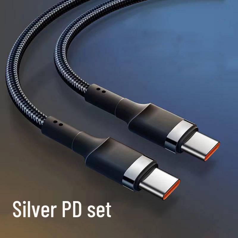 120W Dual Type-C Fast Charging Cable for Apple 15/16, Huawei Phones & Laptops, 6A