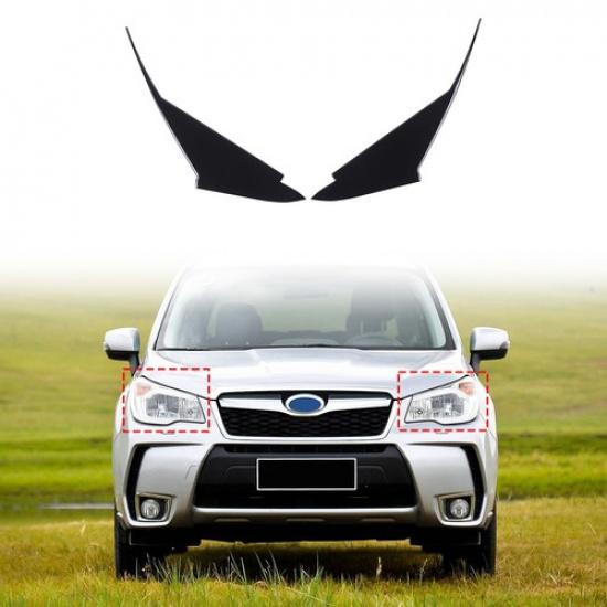 Глянцевая наклейка Piano Black Накладка-«бровь» на фару для Subaru Forester SJ 2013-18