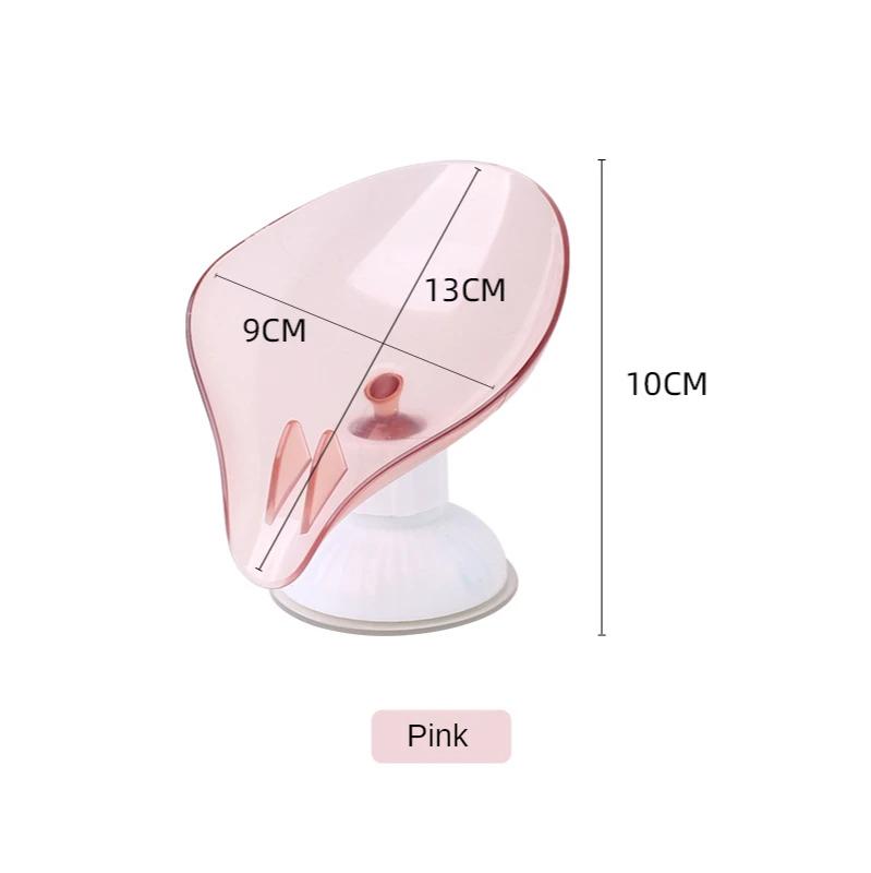 

Вращающаяся присоска для слива мыла, мыльница для ванной комнаты, сушилка для слива в форме листа, держатель для мыла без проколов, кухонные принадлежности розовый