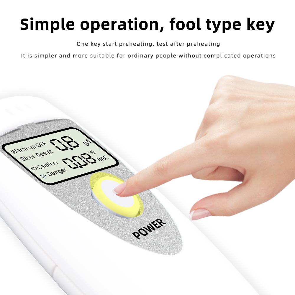 Digital Alcohol Tester with Sound Alarm Mini Alcohol Breath Analyzer  Breathalyzer Drunk Driving Test Tool for Household Police
