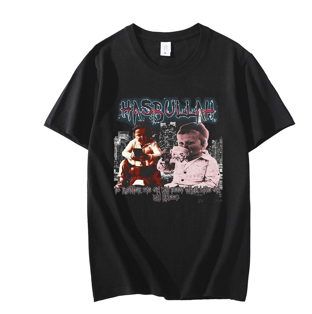 Klassisches Hasbulla Kampf-T-Shirt Unisex Fan-Geschenk Mini Khabib Blogger-T-Shirt Unisex Unisex Grafikdruck T-Shirts Kurzarm Tops
