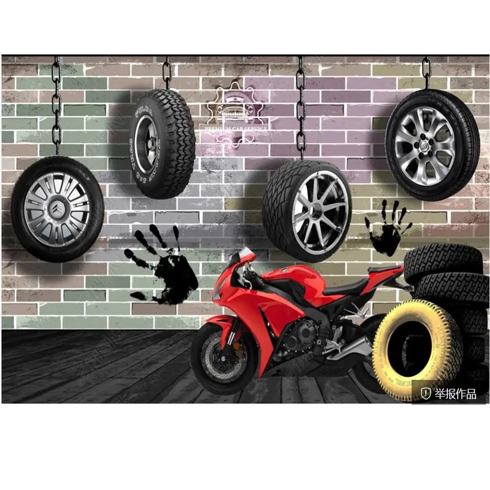 

Ретро номерной знак шина мотоцикл домашний декор фотообои 200 cm(W) x 140 cm(H)