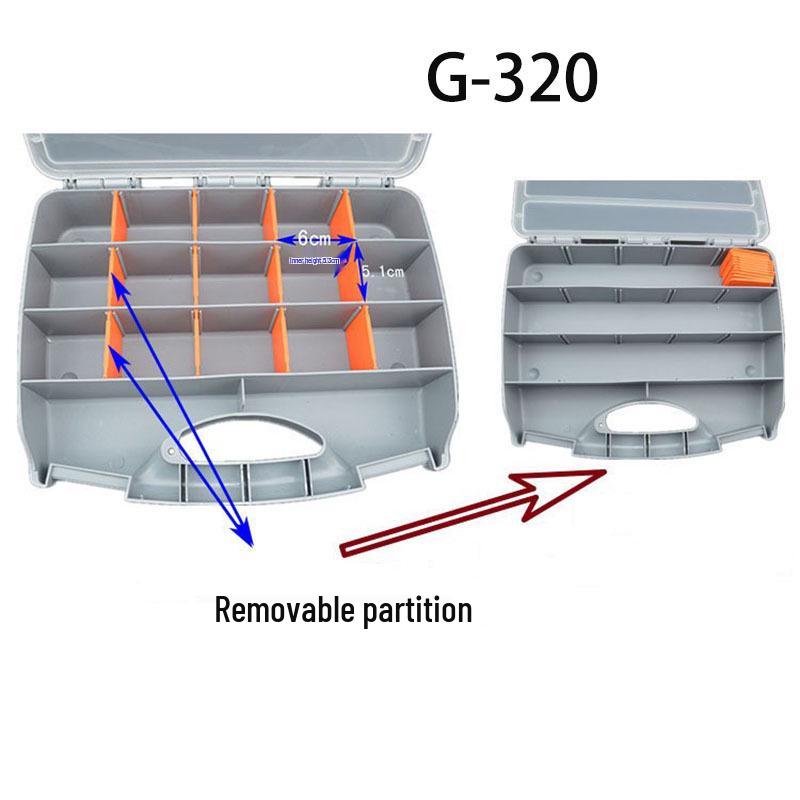 Transparent Handheld Tool & Screw Storage Box