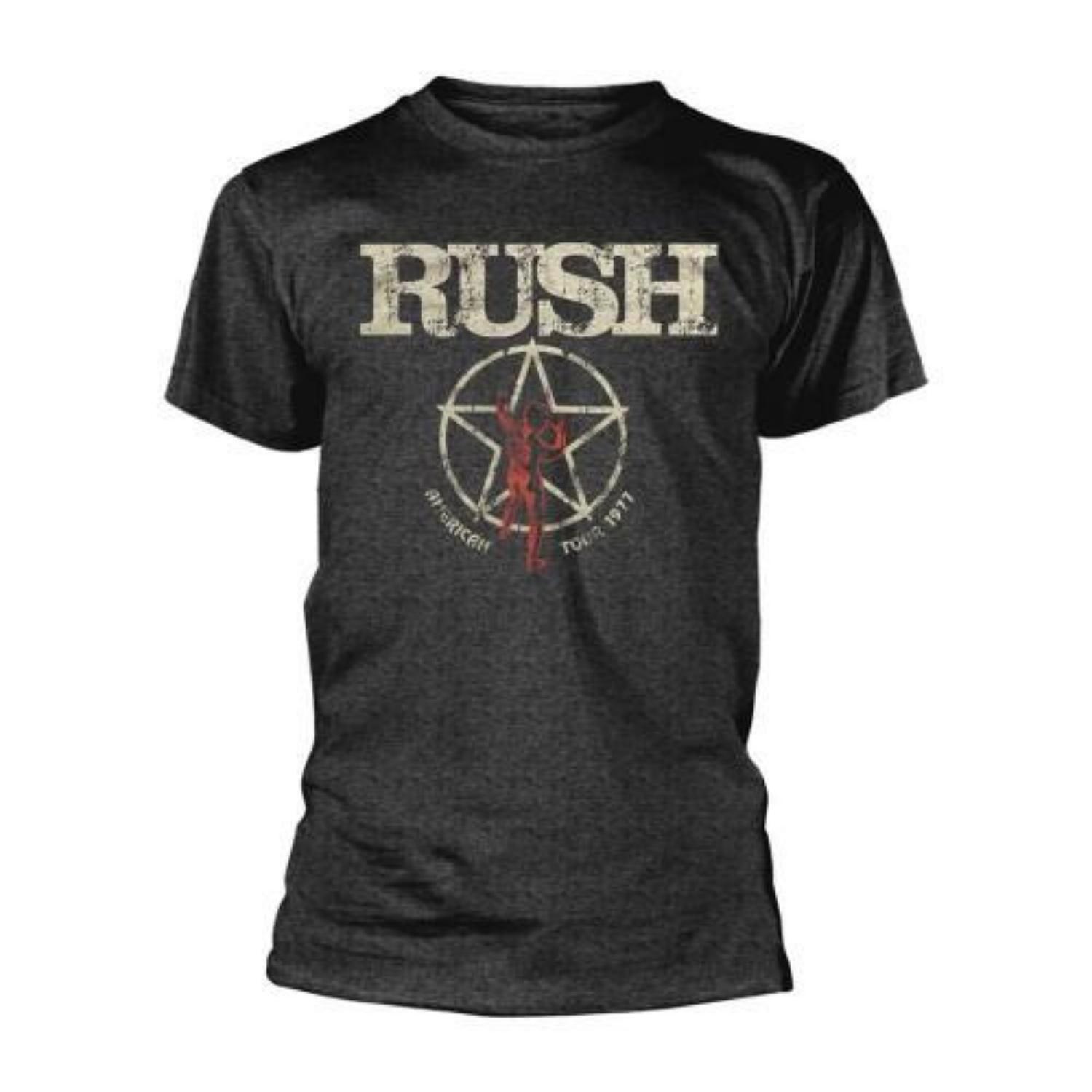 Rush Unisex Adult American Tour 1977 T-Shirt S чёрный