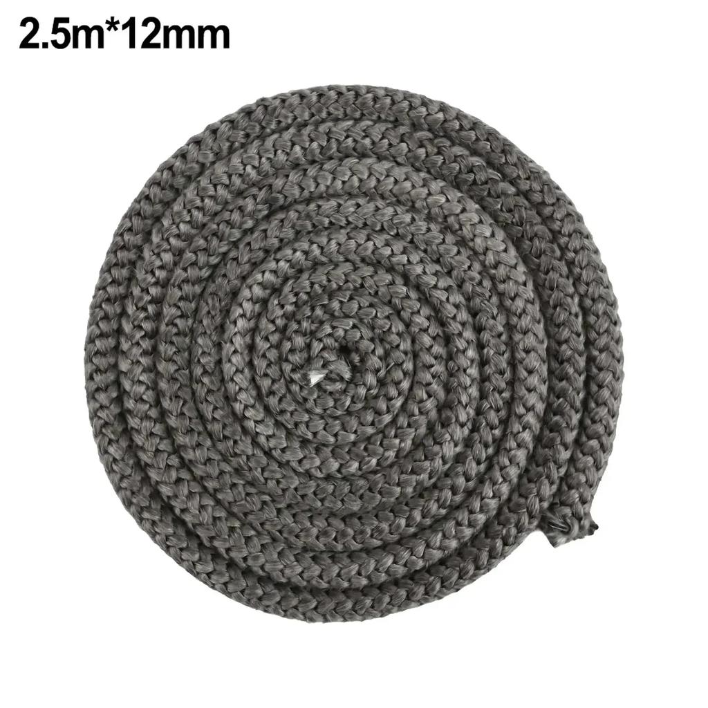 Sealing Cord Fiberglass Rope Seal Stove Door Cord Gasket 8/10/12/14/16mm Black Fiberglass For Chimney Fireplace