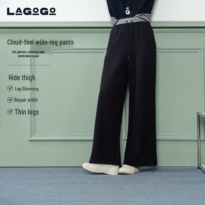 LAGOGO Women s Color-Blocked Casual Pants L
