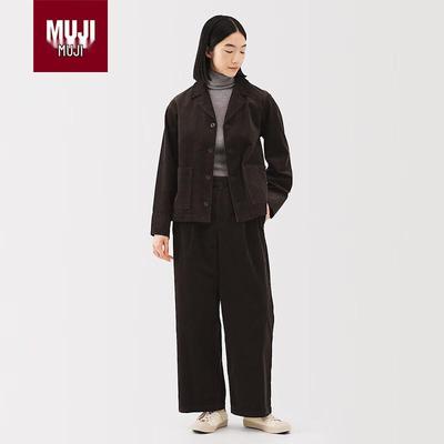 Women's Cotton Blend Corduroy Pleated Wide-Leg Pants