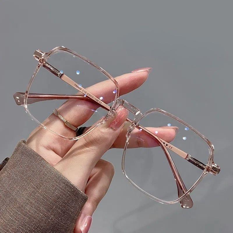 Photochromic Anti Radiation Large Frame Glasses Shades For Woman/Man Transition Eyeglasses Replaceable Lens