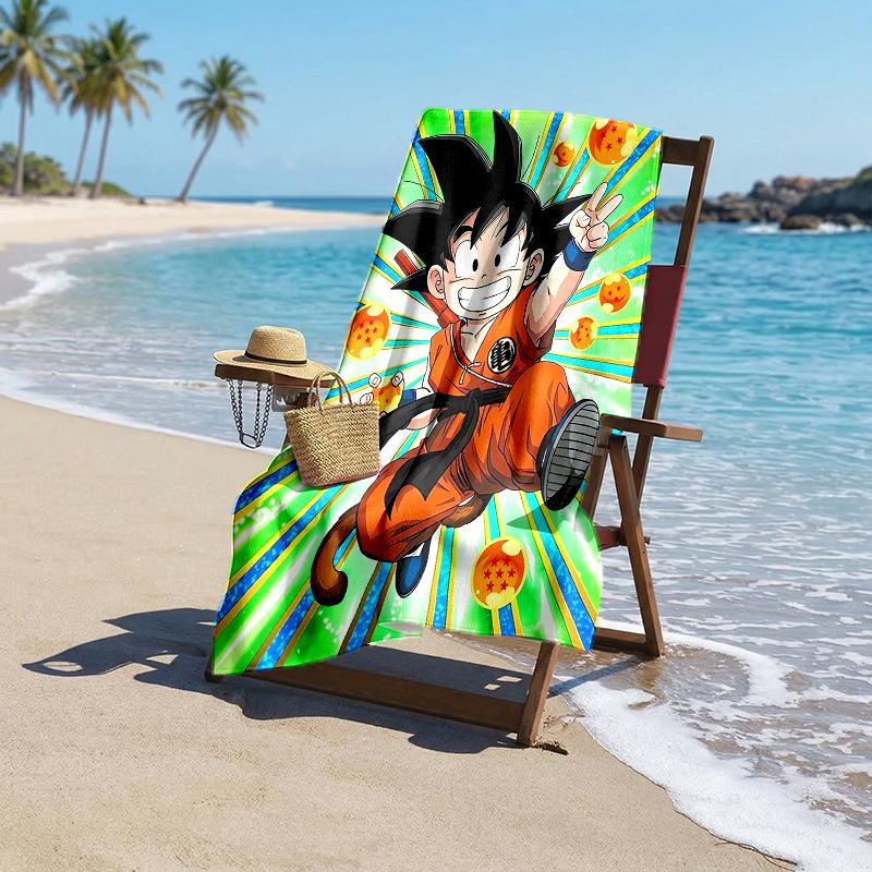Goku Fashion Beach Towel: Ideal for Summer Adventures Soft, Absorbent and Quick Drying Suitable for Swimming and Bathing