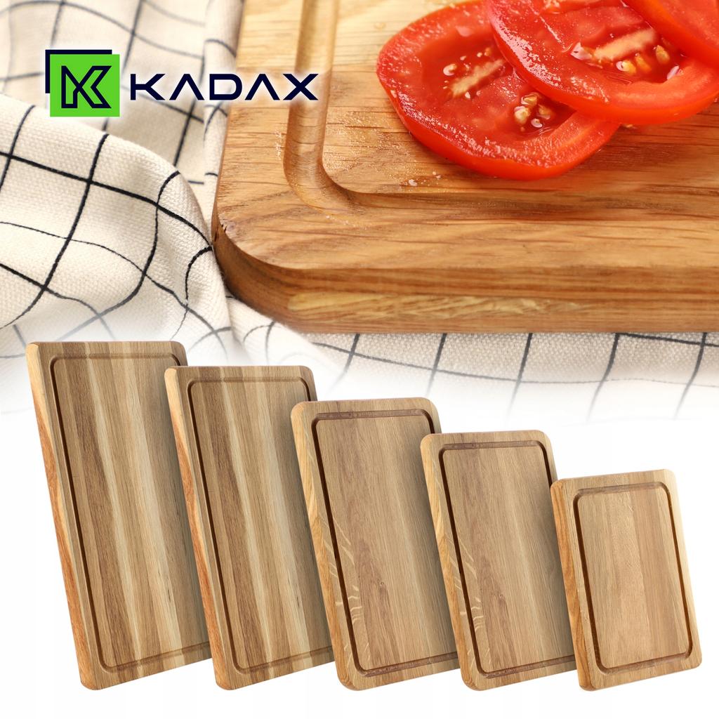 KADAX Deska Do Krojenia Kuchenna Drewniana Dębowa