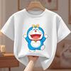 Doraemon Summer Boys and Girls Children's Short Sleeve Crew Neck Loose T-Shirt