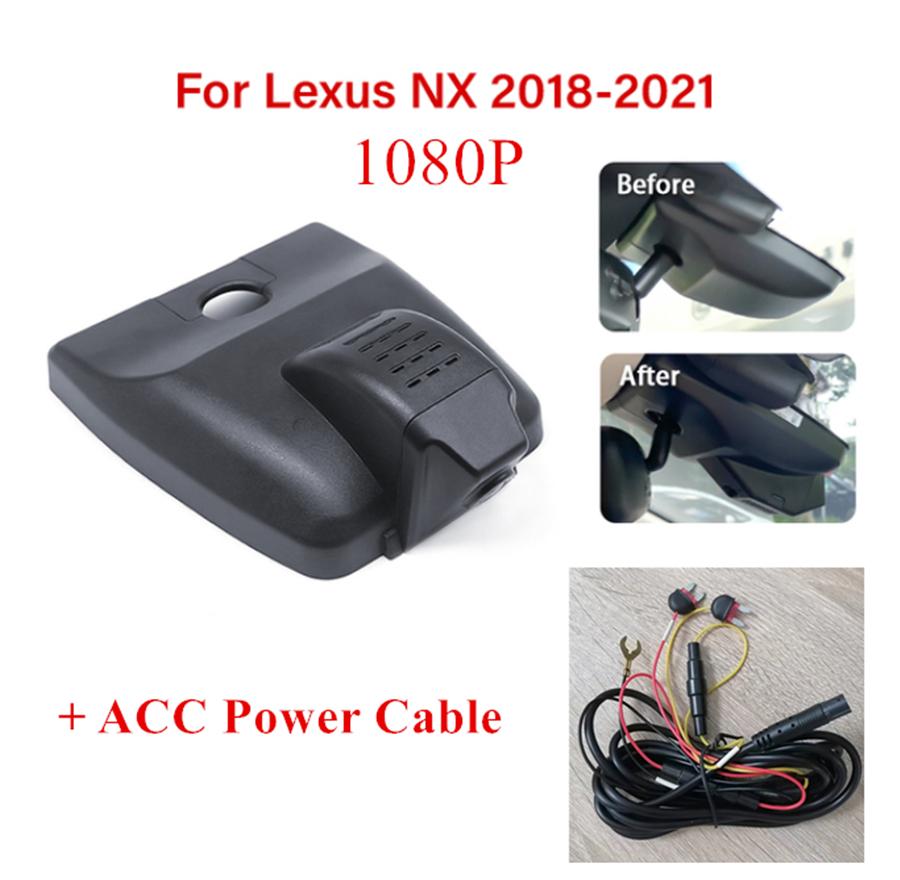 1x Car 1080P WIFI Dvr Dash Cam Driving Video Recorder Fit For Lexus NX 2018-2021