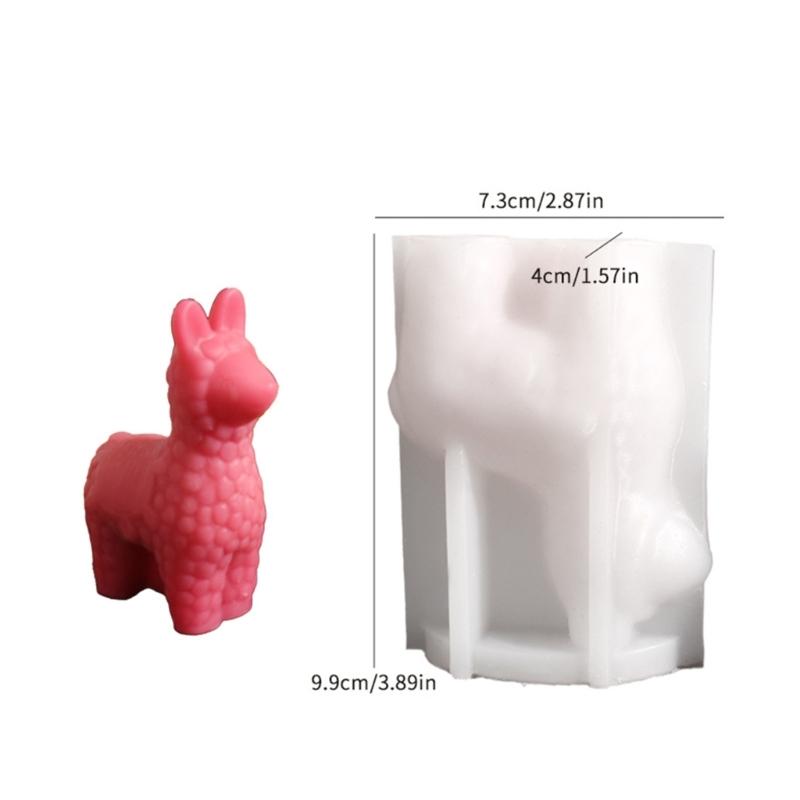 Alpacas Candle Crafting Mold Silicone Mould for Unique Handmade Crafts Epoxy Resin Wedding Decoration Making Mold