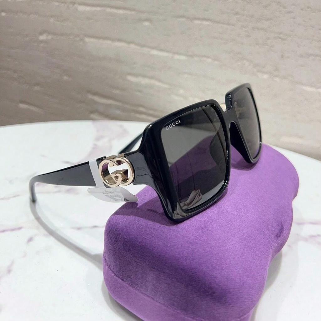 Gucci Luxusní fialové sametové pevné pouzdro na brýle