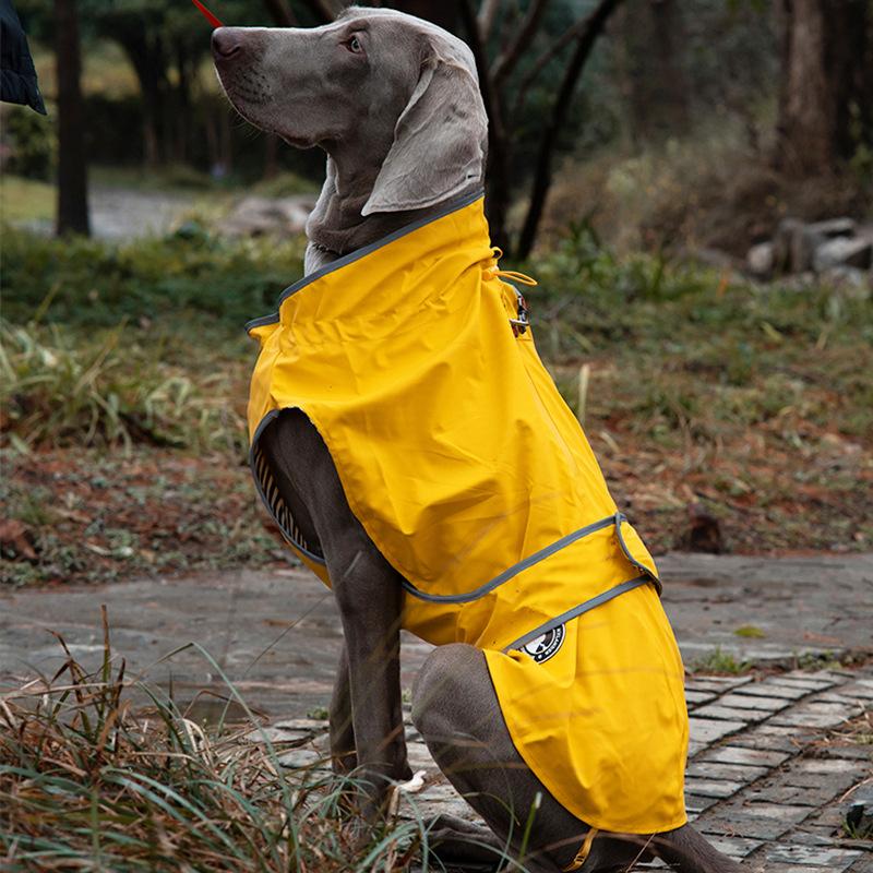 Pet clothing Pet dog raincoat Autumn and winter waterproof dog jacket Household large and medium-sized dogs wear pet coat (YELLOW,25) жёлтый