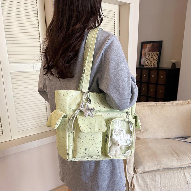 New Adorable Wing Cross Ita Rucksacks Y2K Spacious Rucksack Lolita Girls Transparent Rucksack Outside School Carrier Trip Knapsack