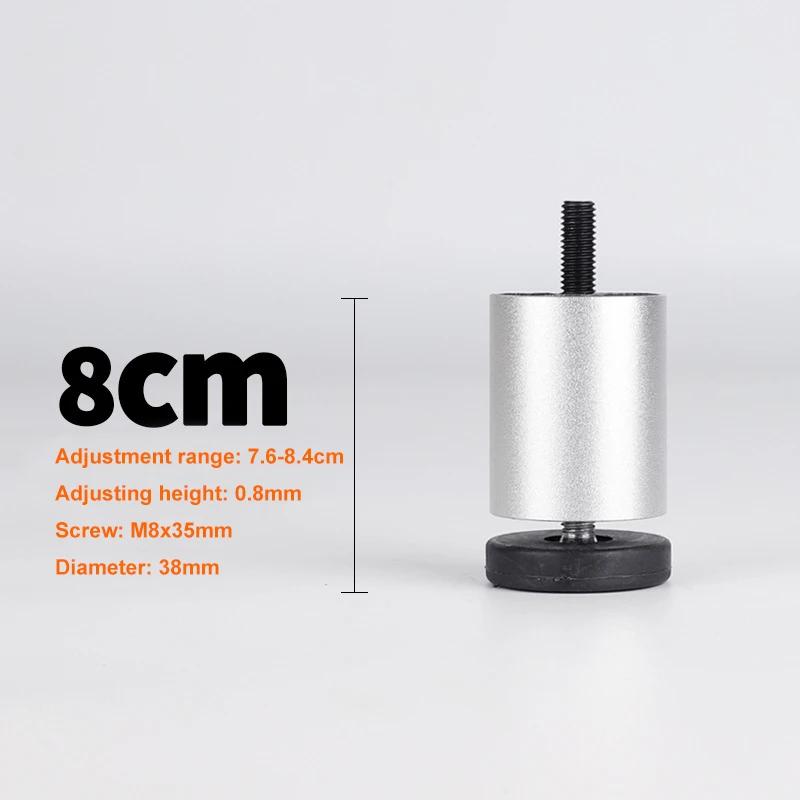 4 Stück verstellbare Möbelfüße M8 Aluminiumlegierung Tischbeine für TV-Schrank, Kleiderschrank, erhöhte Kühl-, Waschmaschinenfüße