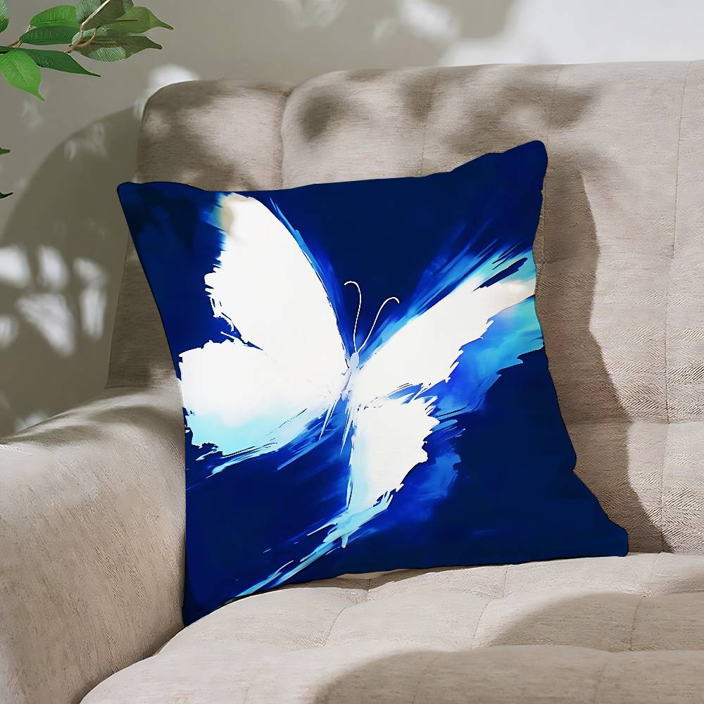 Quiet And Ethereal Blue Customizable Square Pillowcases Stylish And Soft Perfect For Beds Cars And Sofas