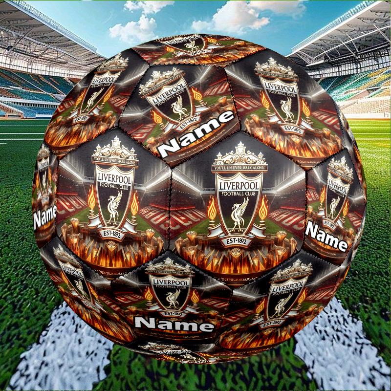Benutzerdefinierter Name Personalisierter Liverpool F.C.-A Druck Größe 5 Fußball Training & Spiel Fußball, für Team, Kicken, Geschenk für Fußball-Enthusiasten