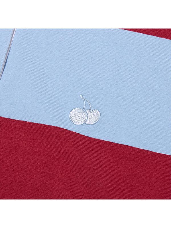 KIRSH Striped Rugby Loose Fit T-Shirt [Sky]