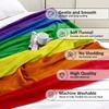 Colorful Rainbow Art Pattern Decorative Throw Blanket for Sofa, Bed, Living Room, and Home Decor Styling