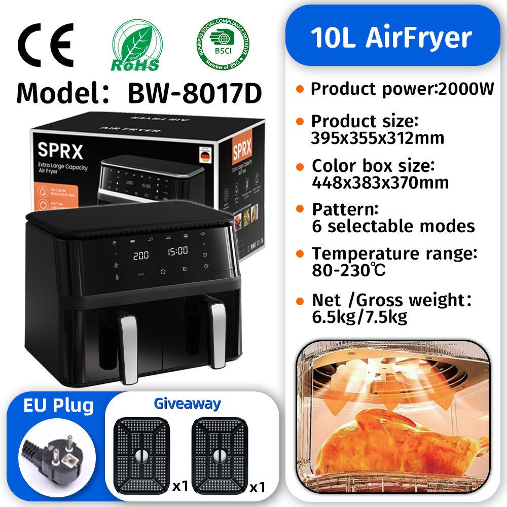 2025 New 15L Large Capacity Air Fryer Oven Combo with Touch Control for Home Use