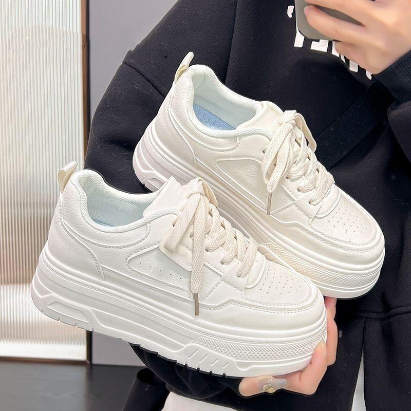 נעלי ספורט קז'ואל חדשות לאביב וקיץ, עם סוליה עבה, להגבהה, לסטודנטים