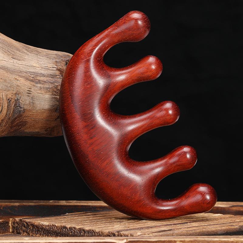 Red Sandalwood Large Tooth Anti-static Massage Comb