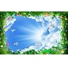 3d Blue Sky Wallpaper White Clouds Ceiling Mural Living Room Bedroom Hotel 3d Ceiling Wallpaper
