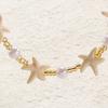 Colar Estrela-do-Mar Bohemia Pérola Falsa Leve Hipoalergênico Feminino Pingente de Concha Corrente Dourada Colar Joia de Pescoço Praia Oceânica