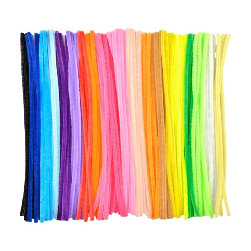 Colorful Pipe Cleaners 300/400/500PCS 30cmx6mm Pipe Cleaners Multicolor Soft Plush Stems for Art Craft and Decoration