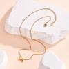 Initial Heart Necklace for Women,18K Gold Plated Stainless Steel Tiny Heart Letter Necklace, Personalized Name Jewelry