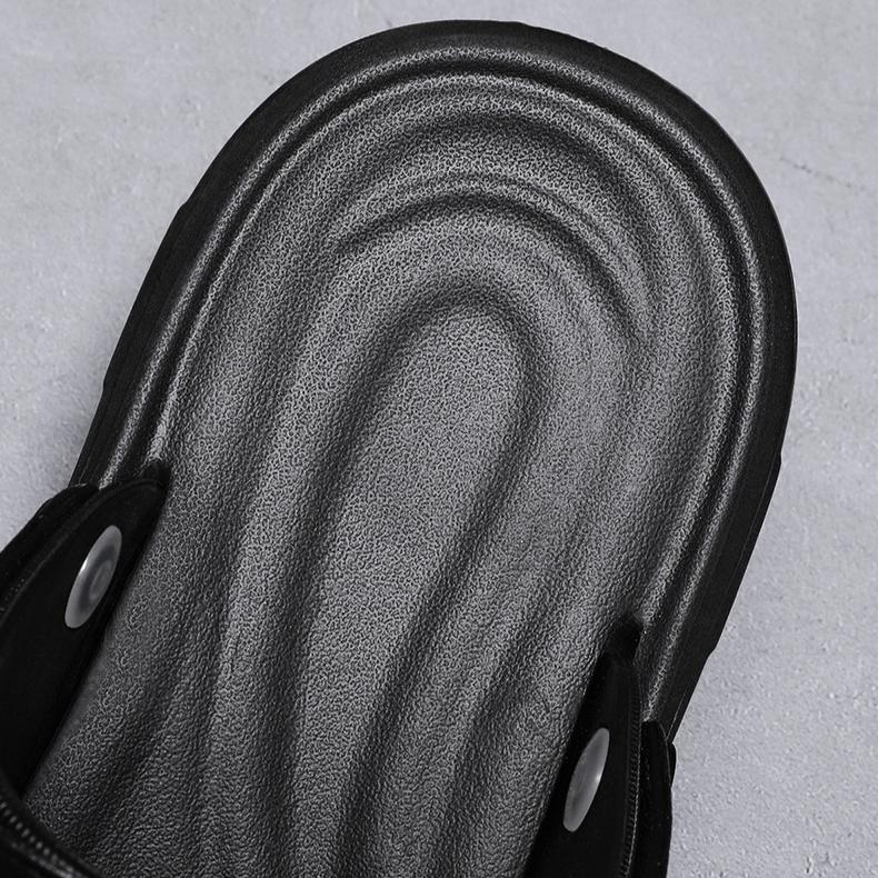 Men's One Word Sandals Retro Trendy Outerwear Cool Trailer Outdoor Leisure Sports Beach Shoes