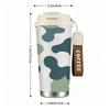 Abstract Blue and Green Camouflage Pattern Insulated Coffee Tumbler Vacuum Thermal Cup for Hot Cold Drinks Office Commute Outdoor