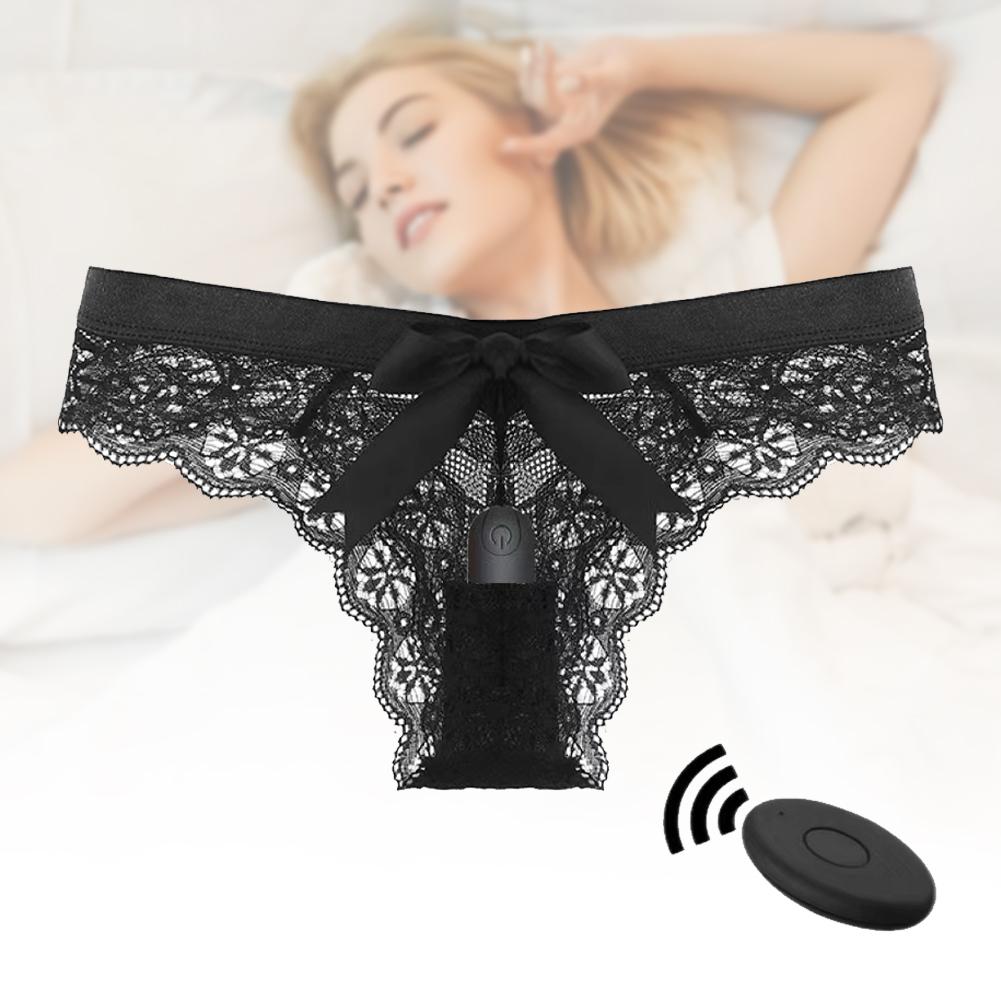 Lace Underwear with Vibrator Remote Control Vibrating Pantie Rechargeable Masturbator Panty Sex Toys for Women Female Underwear Vibrator