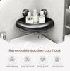 Shower Shelves Suction Cup With Hooks Storage Shower Shelf Corner Wall Rack For Home Bathroom Kitchen Towel Shampoo Body Wash