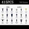 415/100 Pcs Universal Car Bumper Retainer Clips Fender Hole Rivets Fasteners Screw Mix Size Door Trim Panel Fender Parts Tool