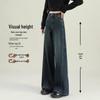 2025 New High-Waisted Wide-Leg Jeans for Petite Pear-Shaped Women - Slimming Spring and Autumn Style