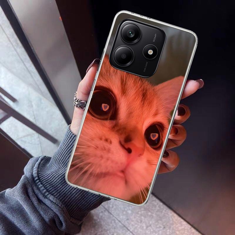 Pet Cat Funny Memes Phone Case For Xiaomi Redmi Note 10 11 12 13 14 15 Pro Plus 11S 12S 14S 11T 11E 10S Soft TPU Back Cover Redm