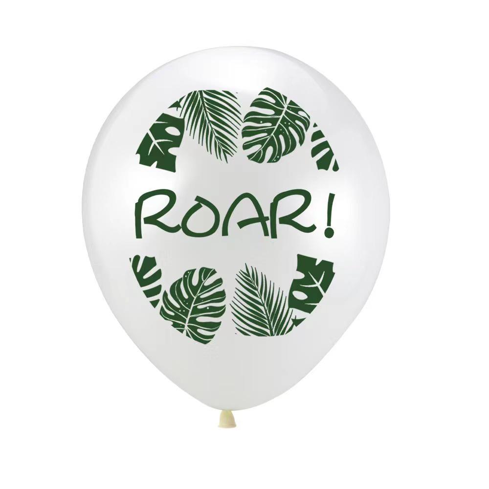 12-inch Green Jungle Dinosaur Latex Balloons - Birthday Party Set