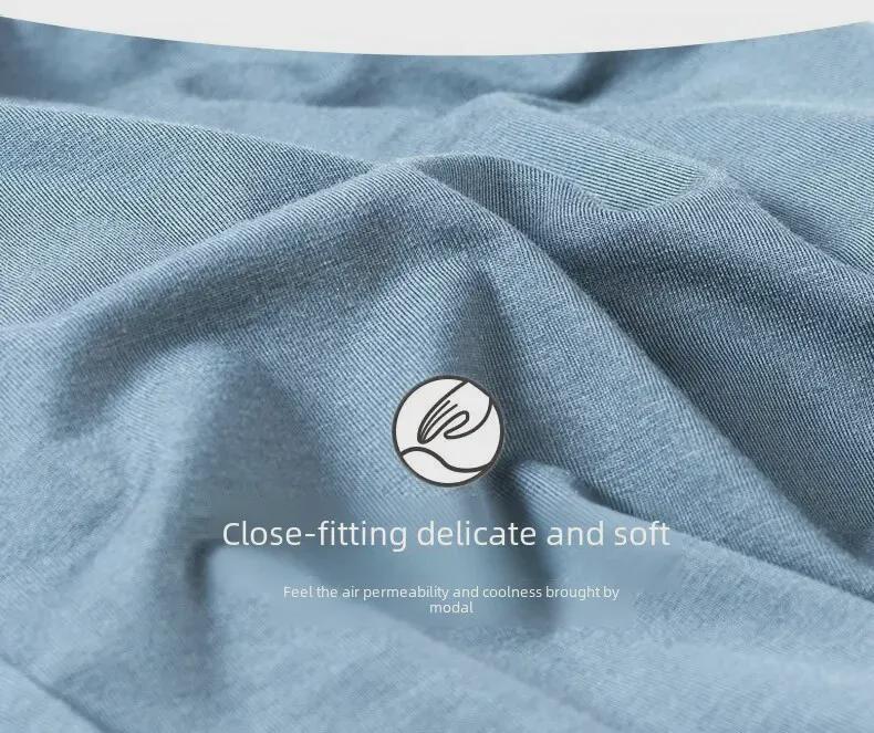 Pantaloni de pijama modal ocazional pentru bărbați – pantaloni largi, subțiri pentru acasă pentru ținute de interior/exterior