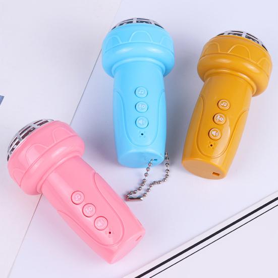 Kids Multi-functional Recording Microphone with Bead Chain Light Music Mini Voice
